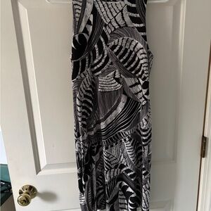 Athleta Black and White Patterned Santorini High Neck Dress